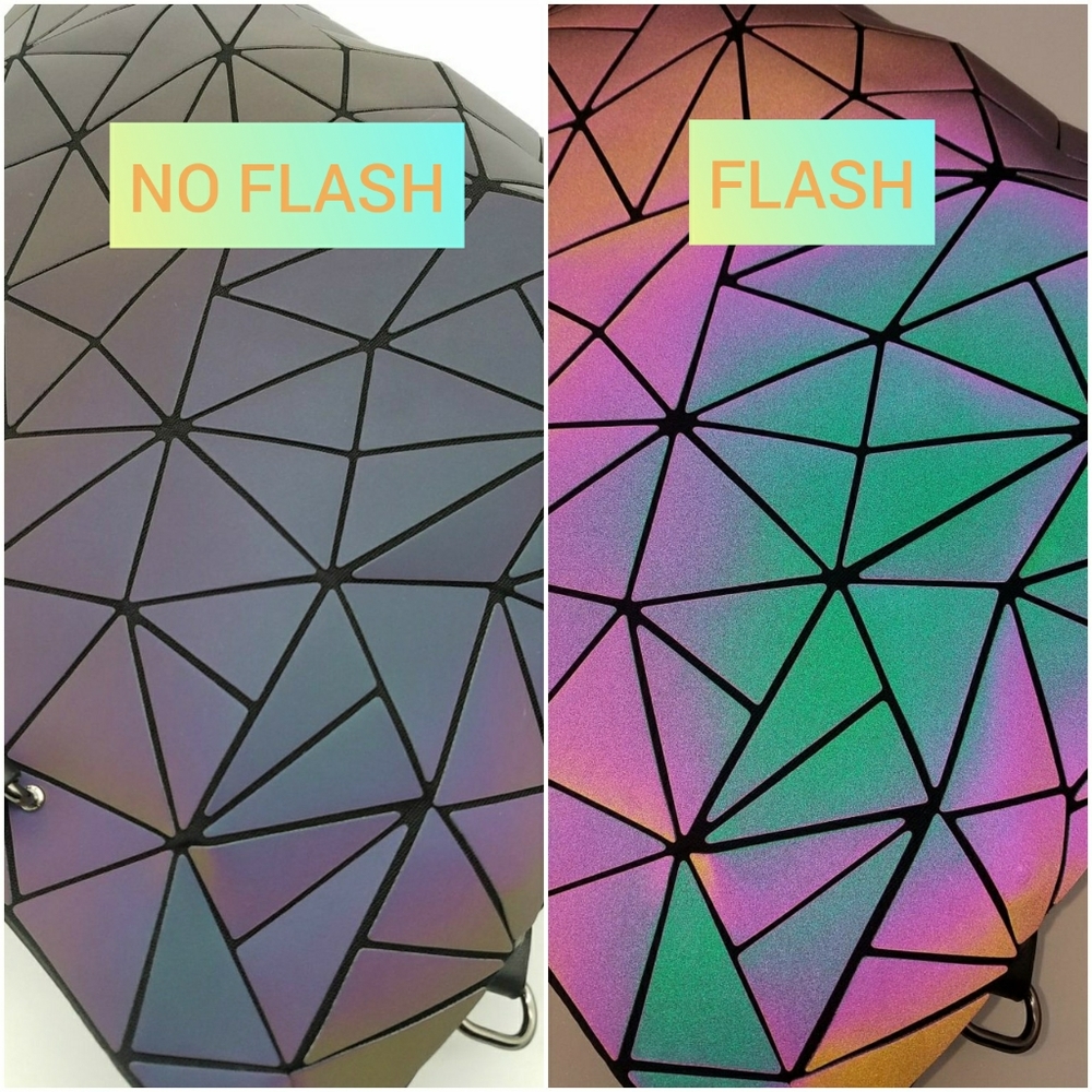 🍭 Reflective Geometry Large Fashion Backpack - Picture 5 of 5